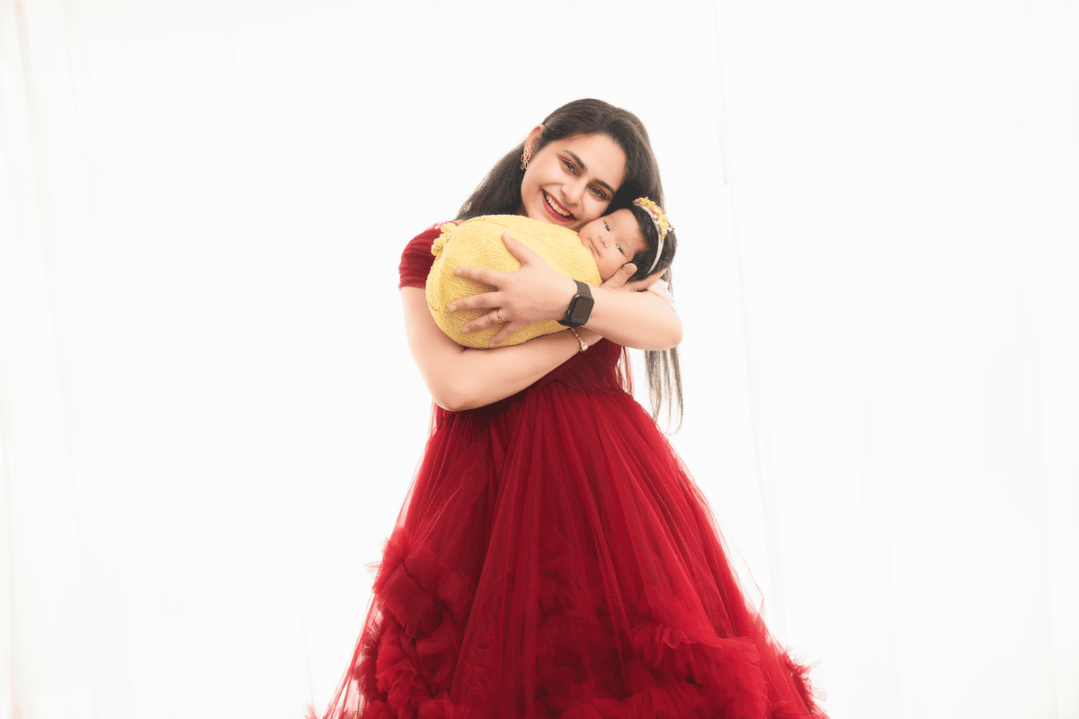 Artistic newborn photograph of a sleeping baby 4